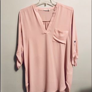 Lush V-Neck Roll Tab Tunic